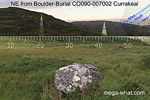 NE axial view from Currakeal Boulder-Burial