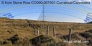 View S from Currakeal / Canrooska Stone Row
