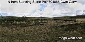 View N from Cwm Garw Standing Stone Pair