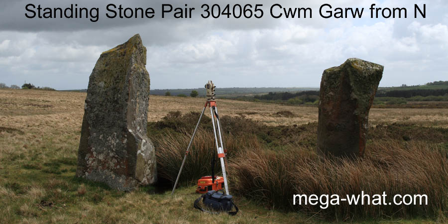 Cwm Garw Standing Stone Pair, Pembrokeshire, Wales.