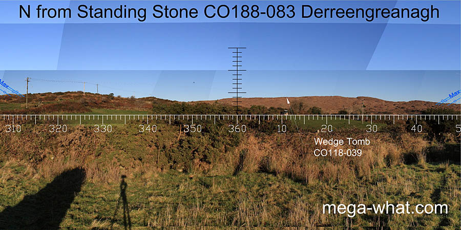 View N from Derreengreanagh Standing Stone