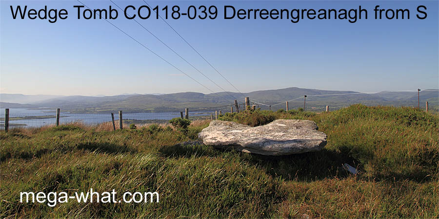 Derreengreanagh Wedge Tomb, Cork, Ireland from SE.
