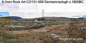 View N from Derreennaclogh Rock Art
