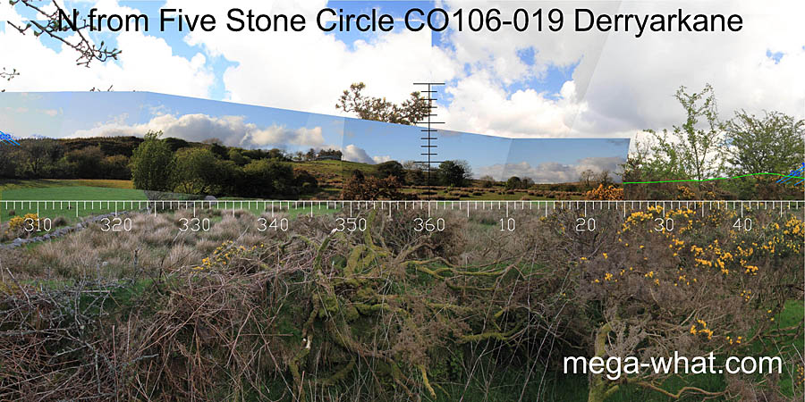 View N from Derryarkane Stone Circle