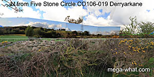 View N from Derryarkane Stone Circle