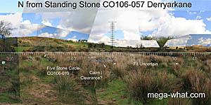 View N from Derryarkane Standing Stone