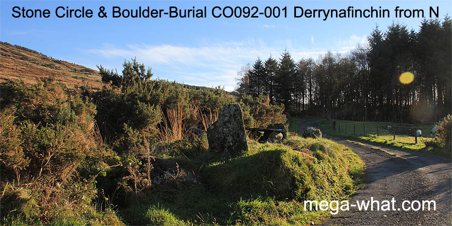 Derrynafinchin Stone Circle & Boulder-Burial, Cork, Ireland.