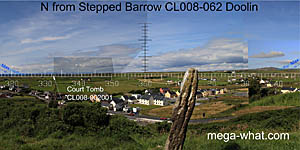 View N from Doolin Stepped Barrow & Standing Stone