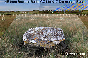 NE axial view from Dunmanus East Boulder-Burial