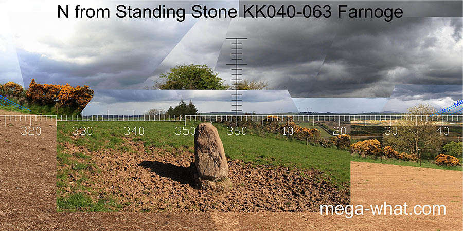 N axial view from Farnoge Standing Stone