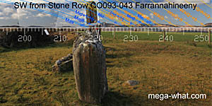 SW axial view from Farrannahineeny Stone Row