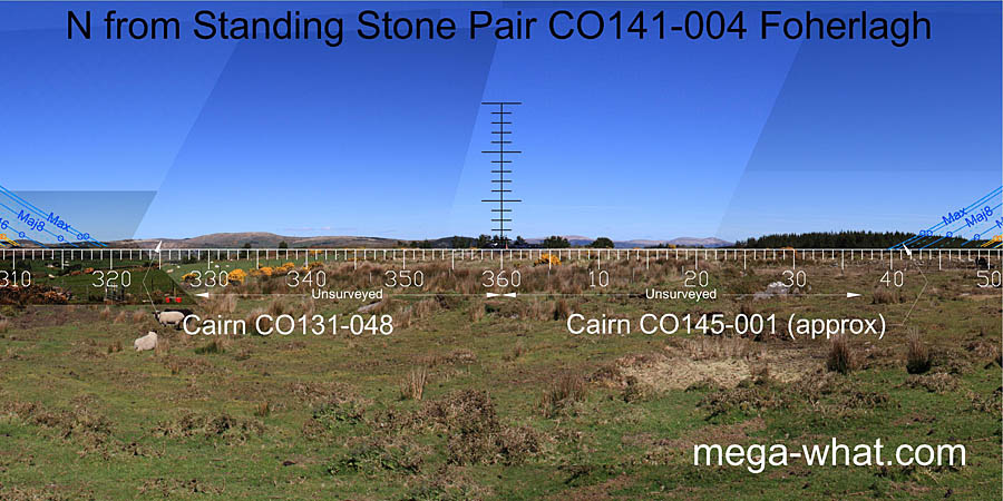 View N from Foherlagh Standing Stone Pair