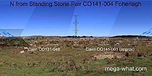 View N from Foherlagh Standing Stone Pair