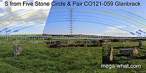 View S from Glanbrack Stone Circle & Pair