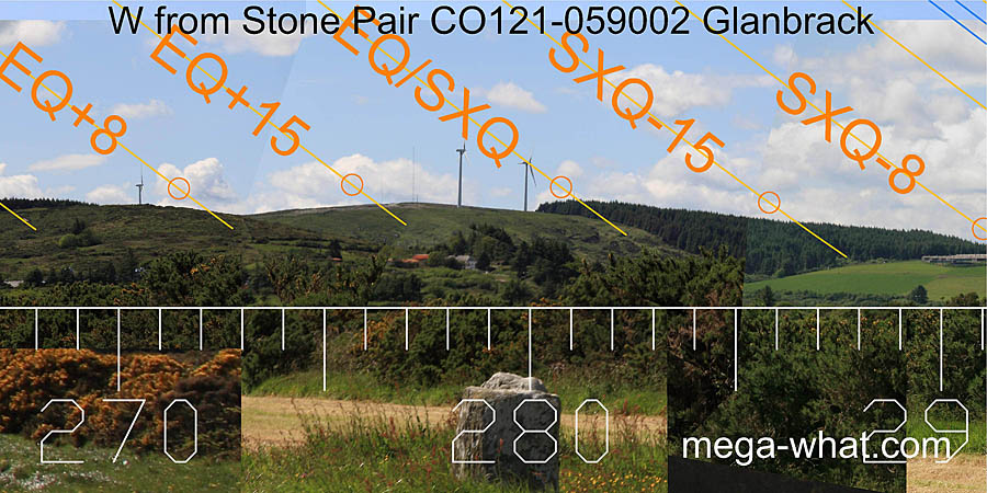 W axial view from Glanbrack Stone Pair