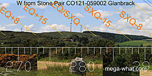 W axial view from Glanbrack Stone Pair