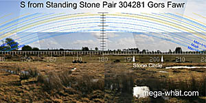 View S from Gors Fawr Standing Stone Pair
