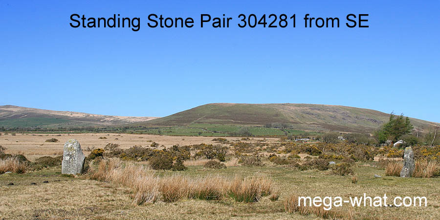 Gors Fawr Standing Stone Pair, Pembrokeshire, West Wales.