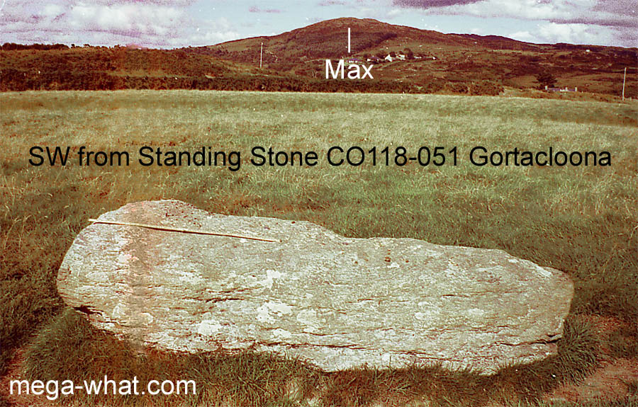 SW from Gortacloona Standing Stone, Cork, Ireland.