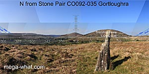 View N from Gortloughra Stone Pair