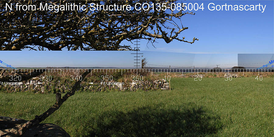 View N from Gortnascarty Megalithic Structure