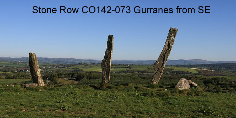 Gurranes Stone Row, Cork, Ireland from SSE.