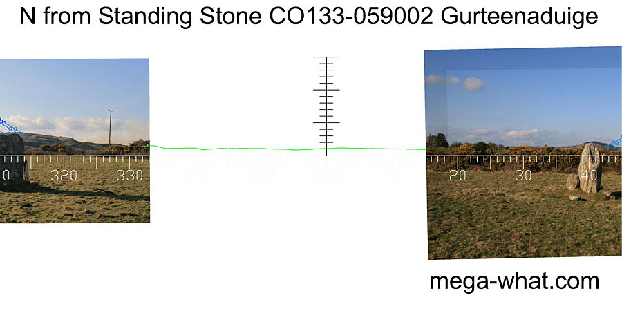 View N from Gurteenaduige Standing Stone