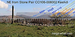NE axial view from Kealkill Stone Pair