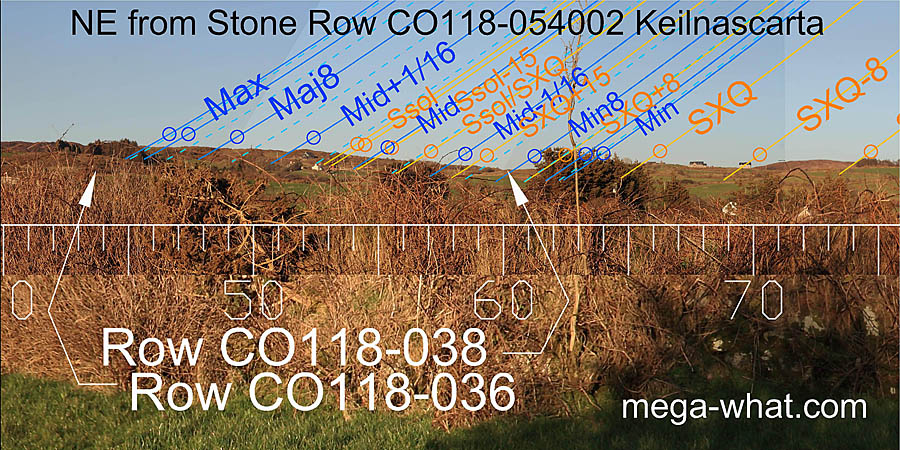 NE from Keilnascarta Stone Row, Cork, Ireland.