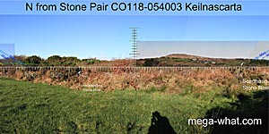 View N from Keilnascarta (S) Stone Pair