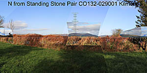 View N from Kilmore Standing Stone Pair