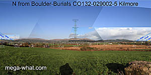 View N from Kilmore Boulder-Burials & Stone Row