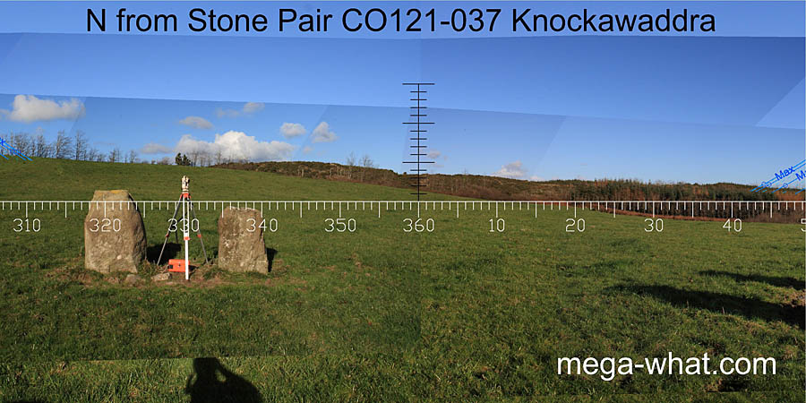 View N from Knockawaddra Standing Stone Pair