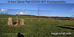 View N from Knockawaddra Standing Stone Pair
