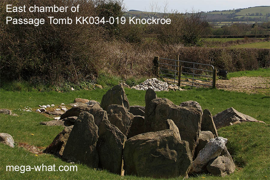 East passage of Knockroe Passage Tomb, Kilkenny, Ireland.