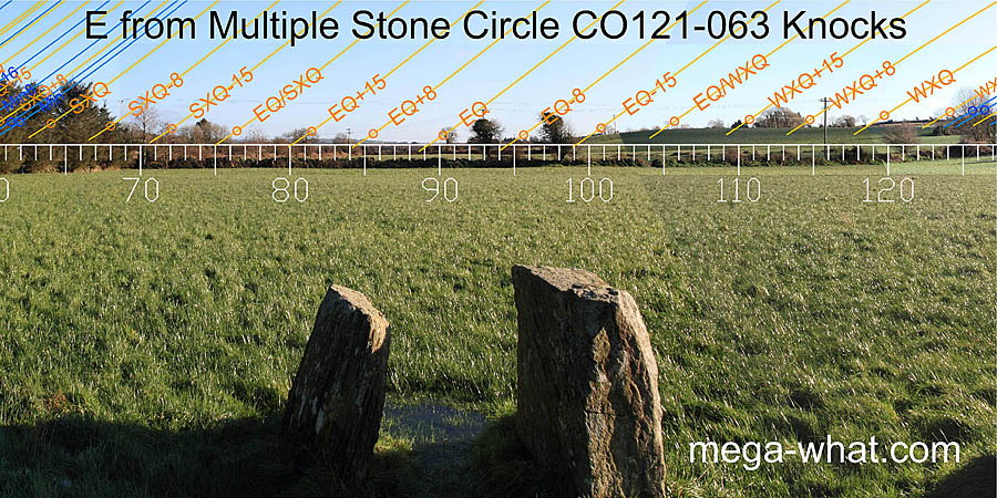 E from Multiple Stone Circle CO121-063 Knocks, West Cork, Ireland.