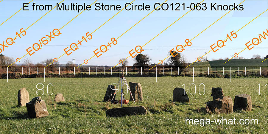 E from Multiple Stone Circle CO121-063 Knocks, West Cork, Ireland.