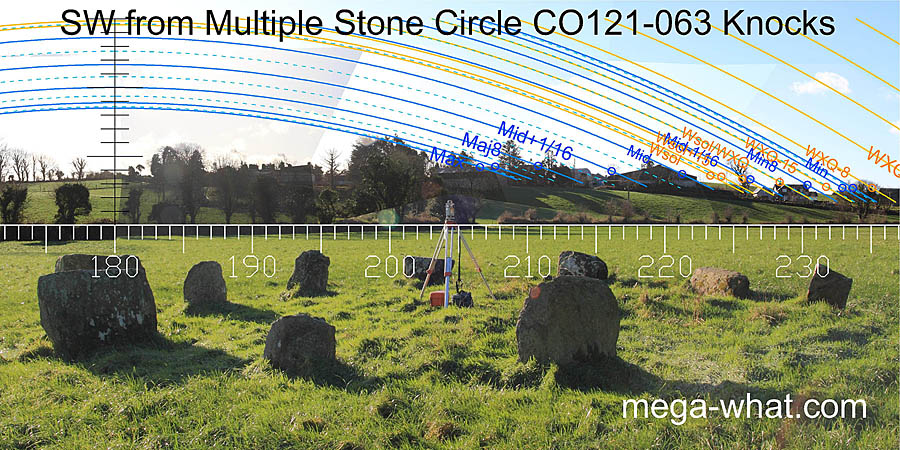 SW from Multiple Stone Circle CO121-063 Knocks, West Cork, Ireland.