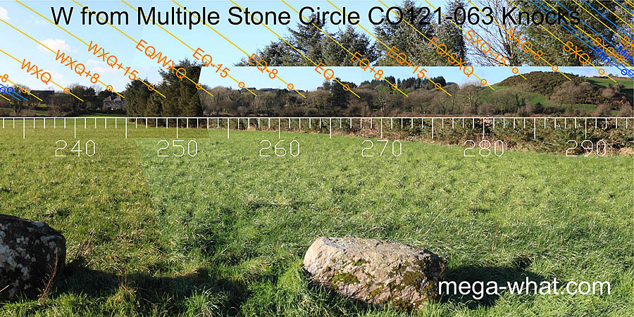 W from Multiple Stone Circle CO121-063 Knocks, West Cork, Ireland.