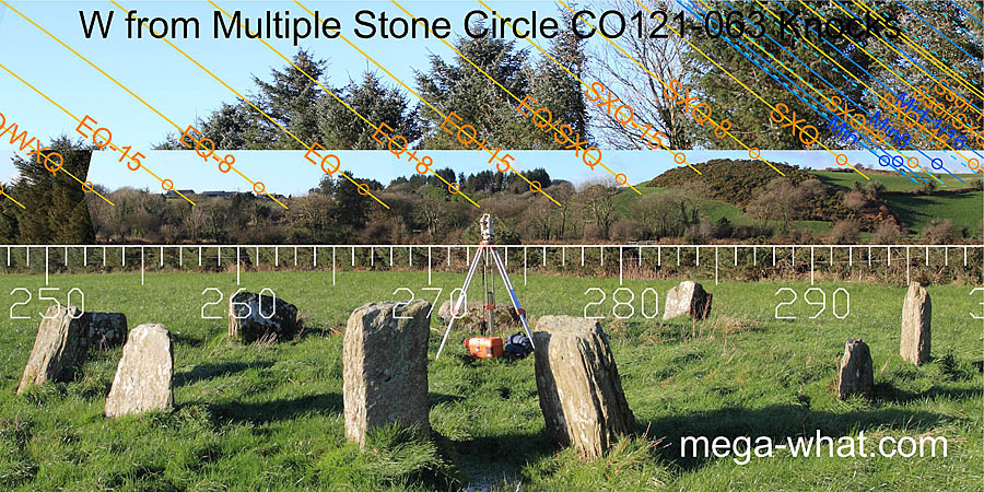 W from Multiple Stone Circle CO121-063 Knocks, West Cork, Ireland.