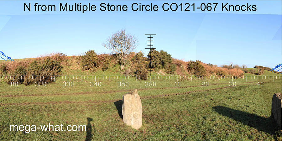View N from Knocks (S) Stone Circle