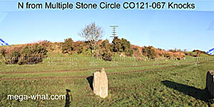 View N from Knocks (S) Stone Circle