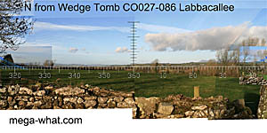 View N from Labbacallee Wedge Tomb