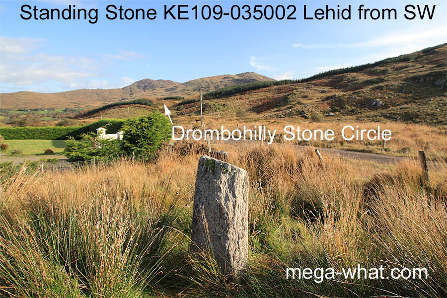 Lehid Standing Stone, Kerry, Ireland from SW.