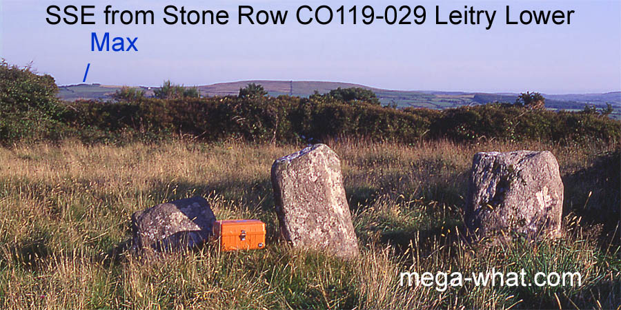 Leitry Stone Row, Cork, Ireland from NNW.