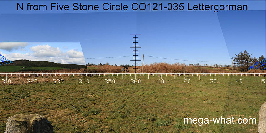 View N from Lettergorman Stone Circle