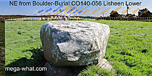 NE axial view from Lisheen Boulder-Burial