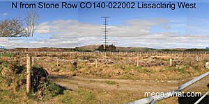 View N from Lissaclarig Stone Row