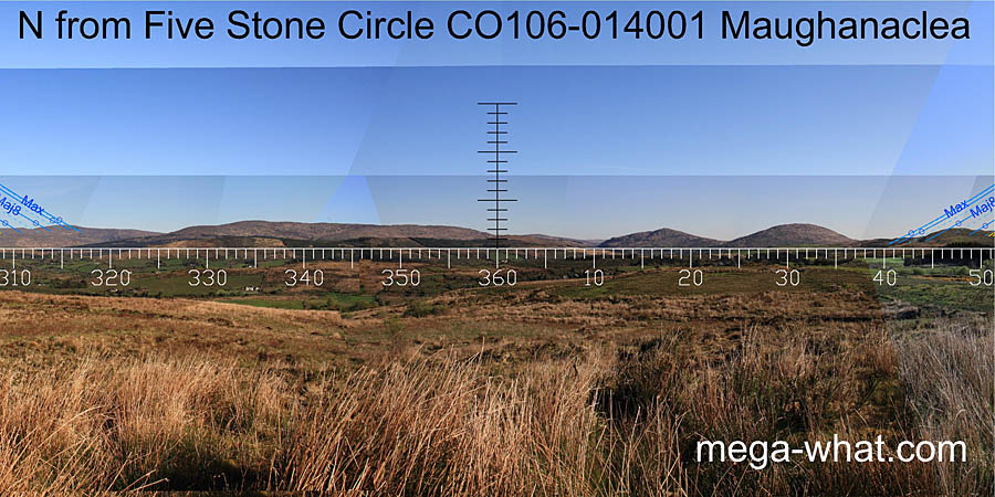 View N from Maughanaclea Five Stone Circle