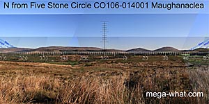 View N from Maughanaclea Five Stone Circle